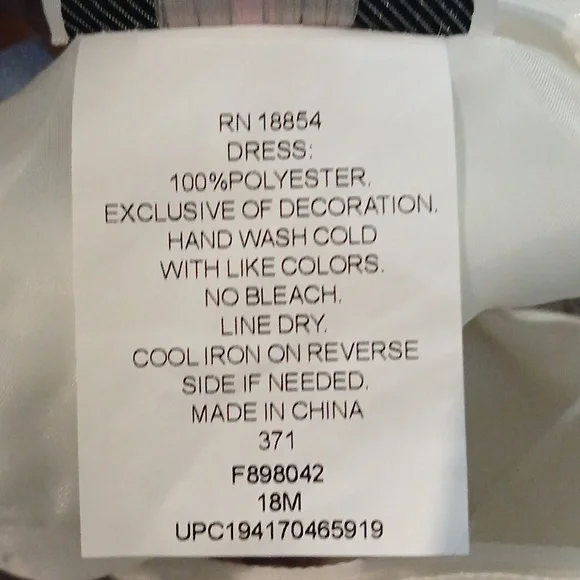 Rare Edition 2 Piece Set Mauve Baby girls Dress and pull up cover Size 18M - Picture 5 of 5